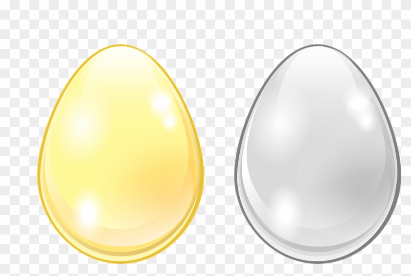 Easter Eggs Gold Silver Decoration Easter Holidays - Sphere Clipart #4105736