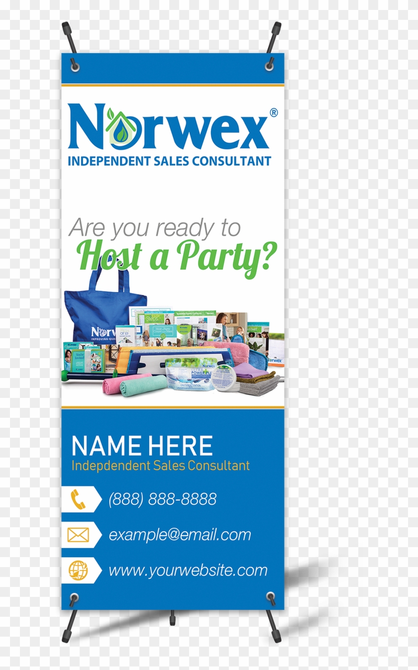 Custom Norwex Vertical Banner With X-banner Stand - Norwex Clipart