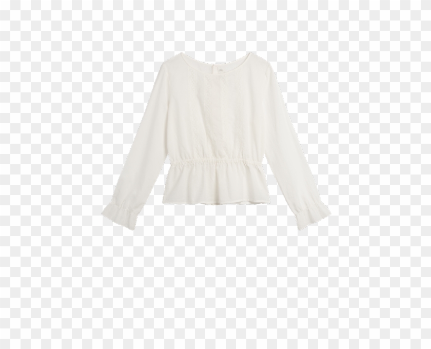 Lalia Girls' Blouse Milk White - Cuff Clipart #4106709