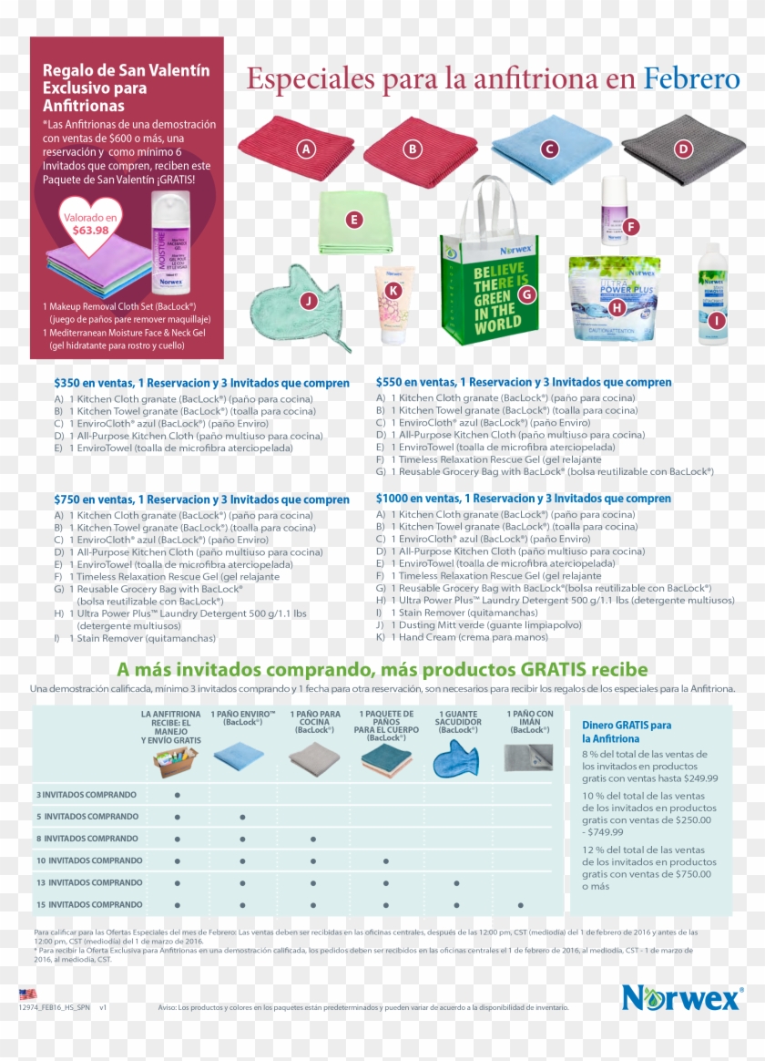 Norwex Usa Spanish February Host Exclusive - Norwex June 2018 Hostess Specials Clipart