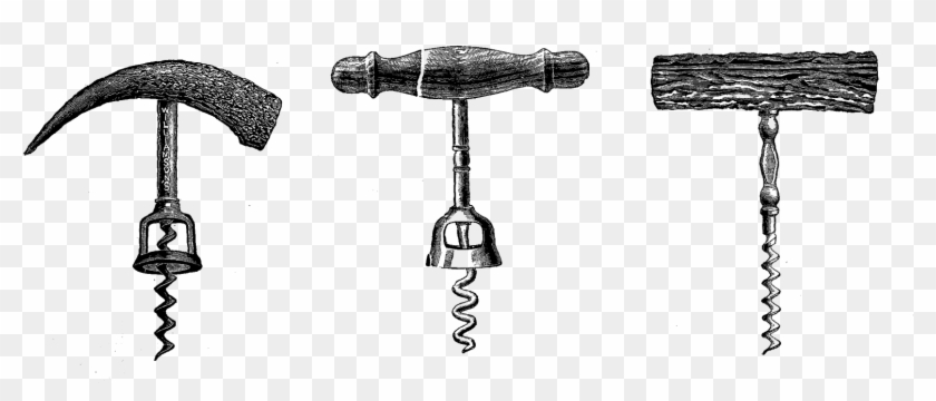 This Is A Fun Digital Collage Sheet Of Three Corkscrews - Drawing Clipart