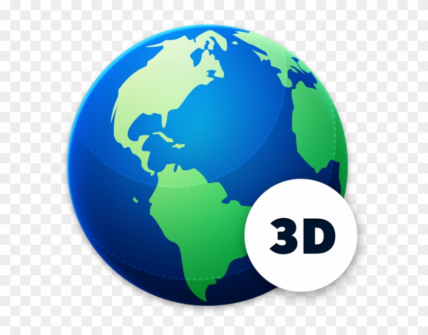 Globe Geography 3d 4 - World Map Clipart #4107476