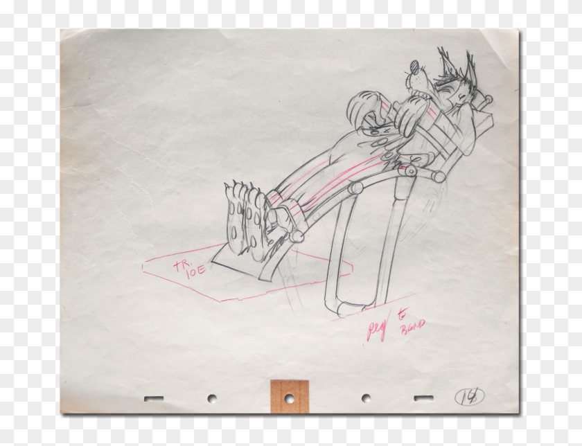 Big Bad Wolf, 1934, Disney Studios, Original Graphite - Sketch Clipart