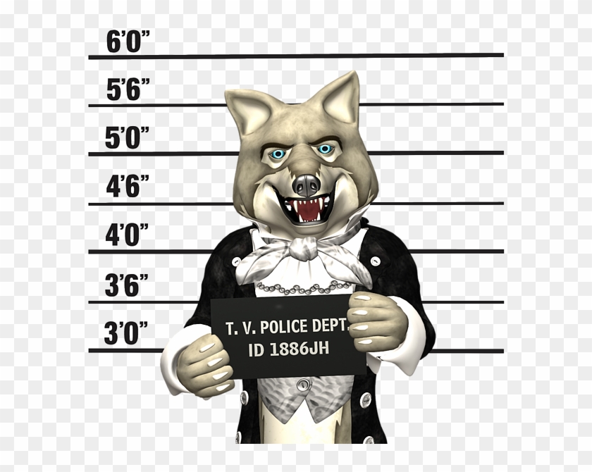 Big Bad Wolf Mugshot By - Big Bad Wolf T Shirt Kids Clipart #4107660