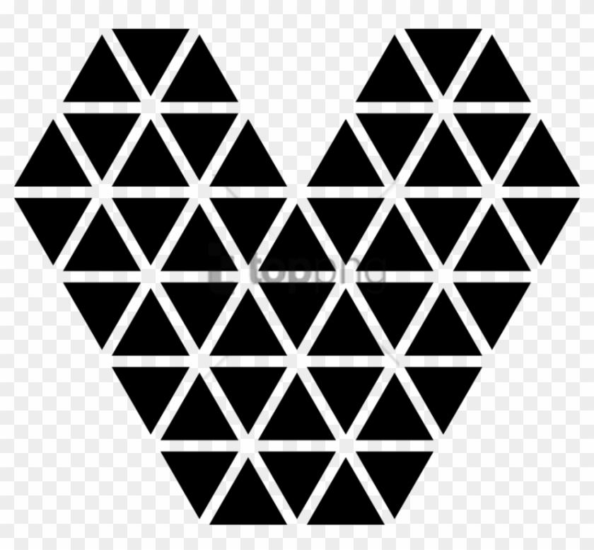 Free Png Heart Made Out Of Shapes Png Image With Transparent - Triangle Wings Clipart #4107835