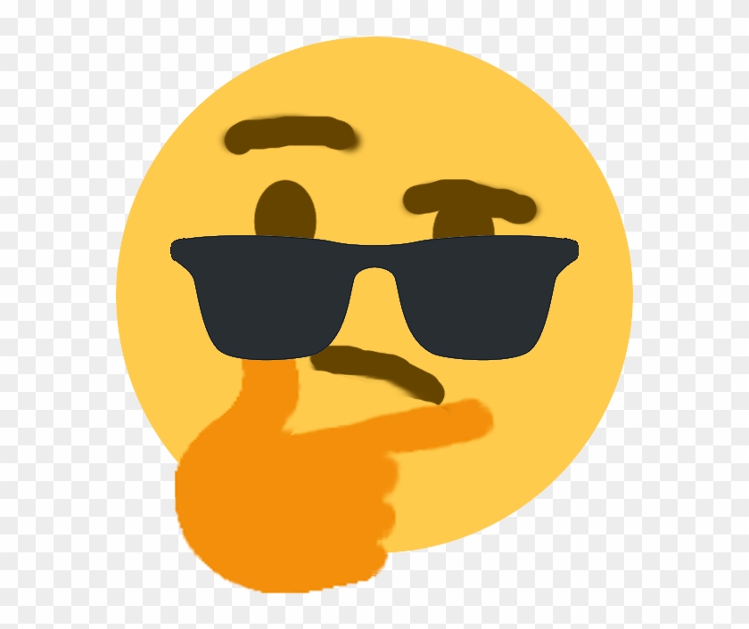 Rage Face Emoji - Thonk Transparent Clipart