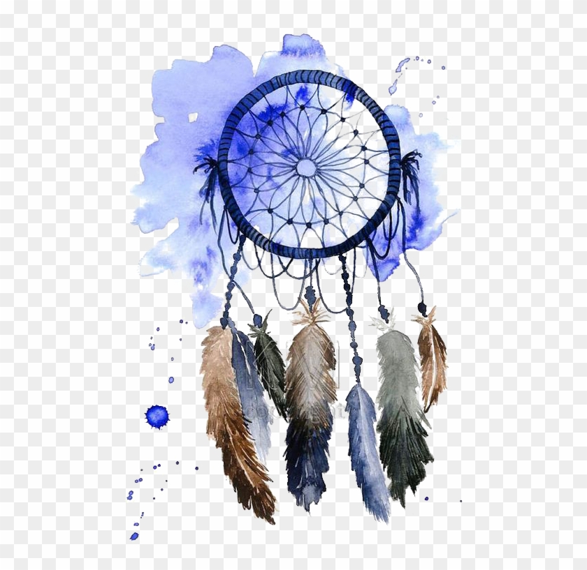 Courage Drawing Boho Dreamcatcher - Blue Dream Catcher Png Clipart