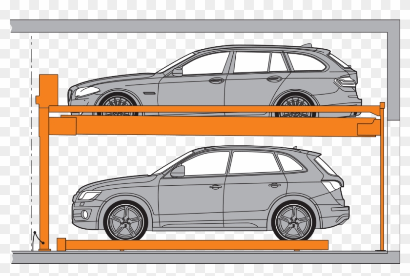 Two-level Parking - Sport Utility Vehicle Clipart #4109924