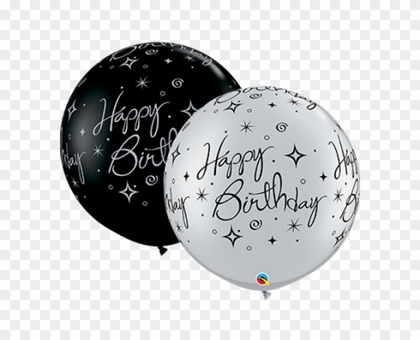 Happy Birthday White Balloons Clipart #4110471