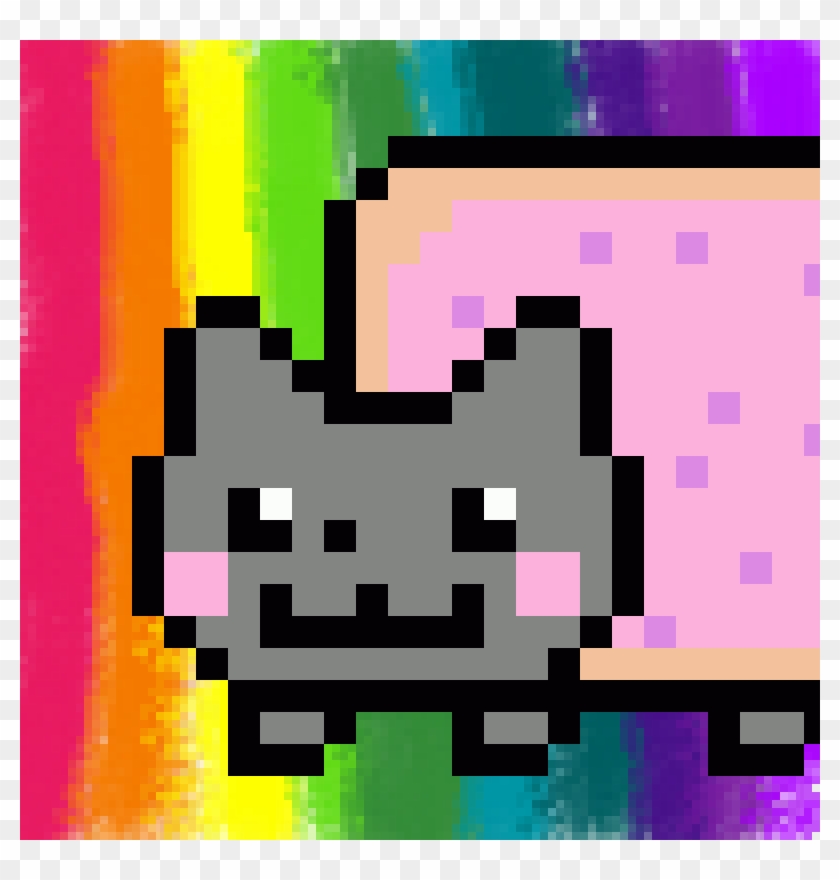 Rainbow Nyan Cat - Nyan Cat Png Clipart #4110541