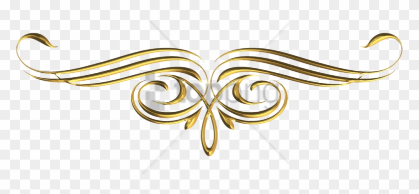 Free Png Gold Swirl Design Png Png Images Transparent - Gold Dividers Line Png Clipart #4110725