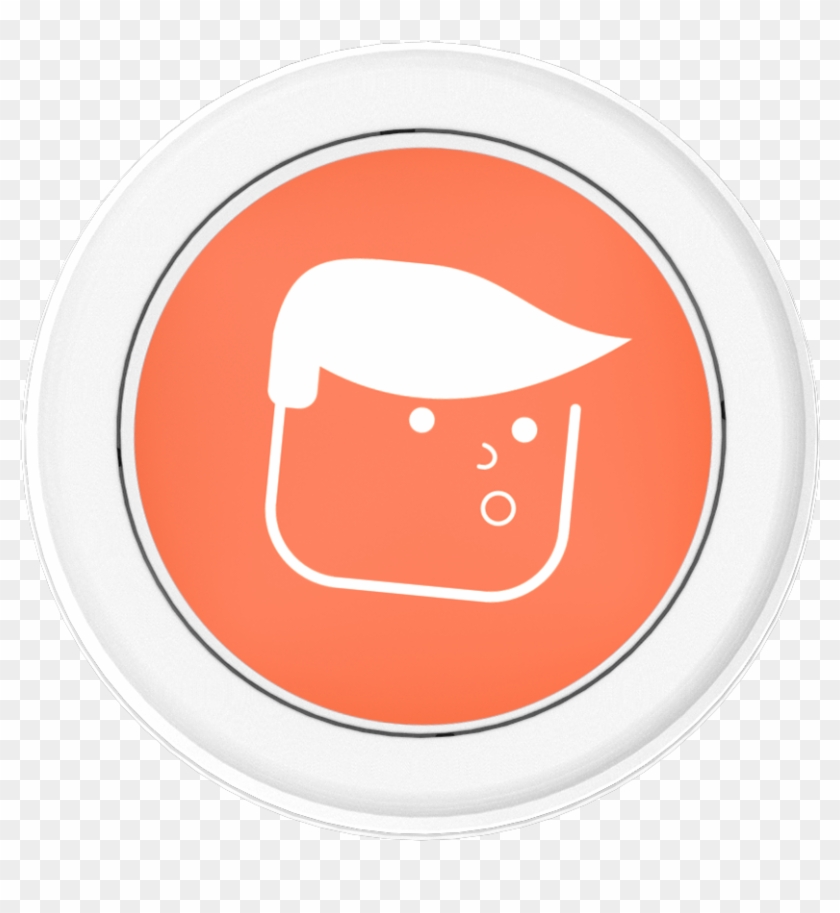 The Donald Trump Button - Cartoon Clipart #4110803