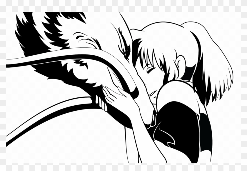 Spirited Away Vector By Winglessfairy-d7k2l7w - Haku And Chihiro Decal Clipart