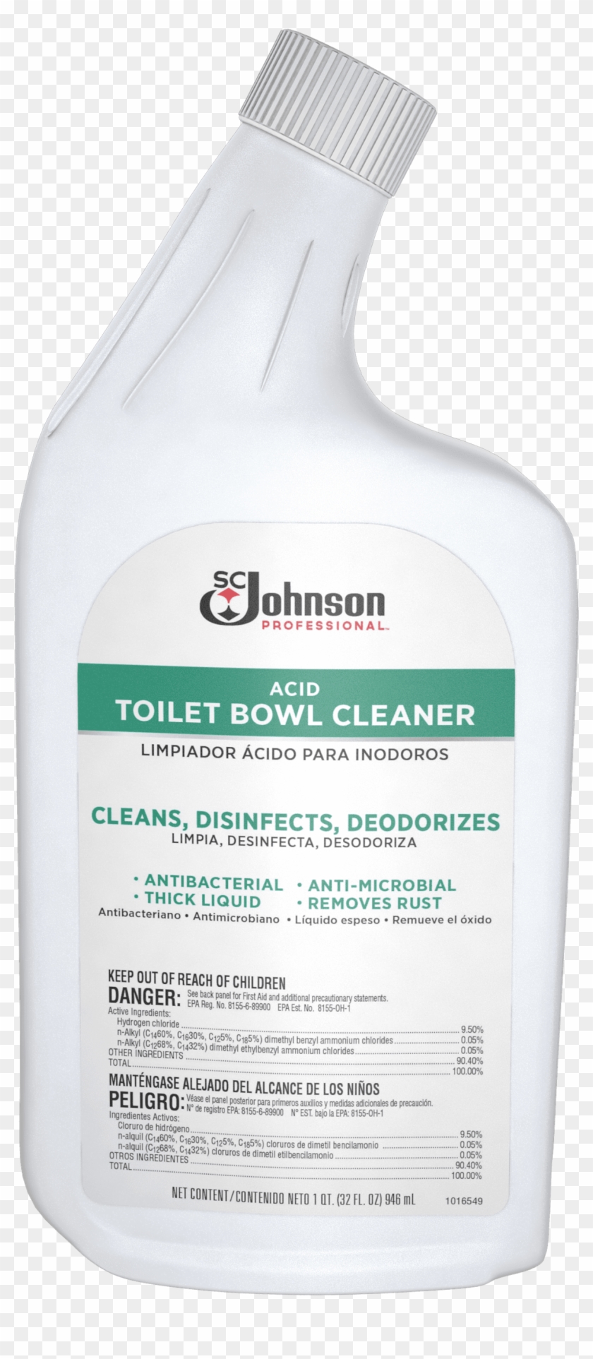 Sc Johnson Professional Toilet Bowl Cleaners - Bottle Clipart