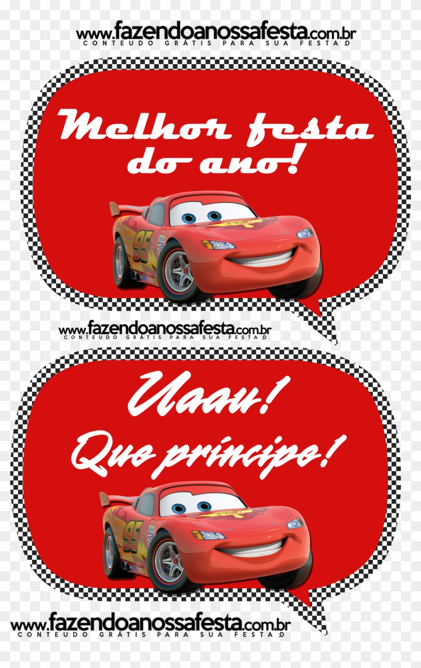 Plaquinhas Divertidas Para Fotos Carros Da Disney - Cars 2 Lightning Mcqueen Clipart
