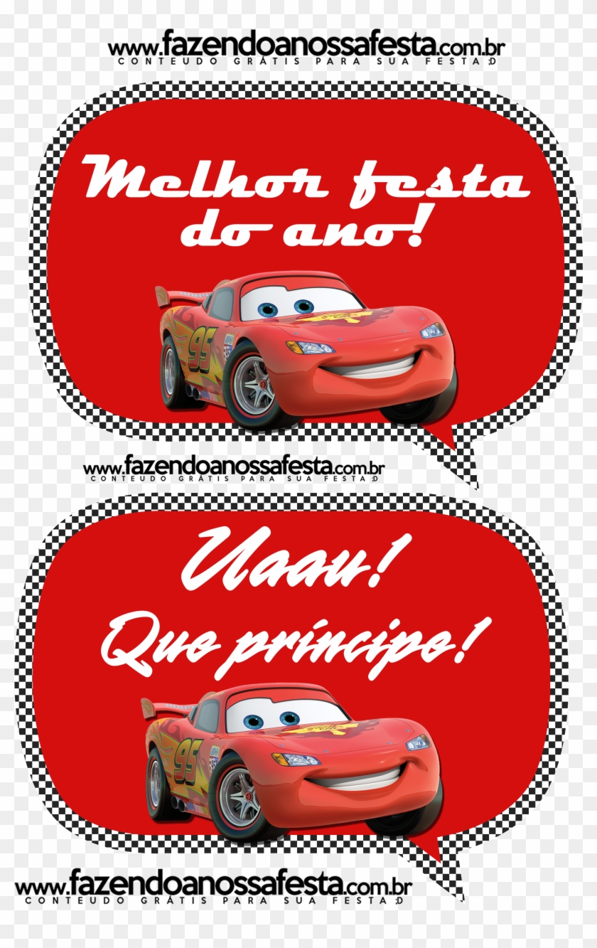 Plaquinhas Divertidas Para Fotos Carros Da Disney - Cars 2 Lightning Mcqueen Clipart #4111916