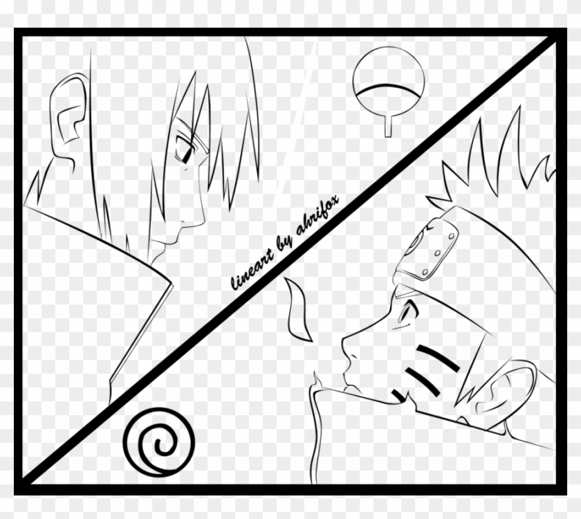 Drawing Sasuke Naruto Shippuden - Line Art Clipart