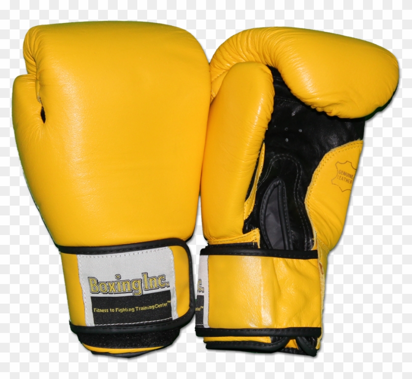 Black And Yellow Boxing Gloves Clipart