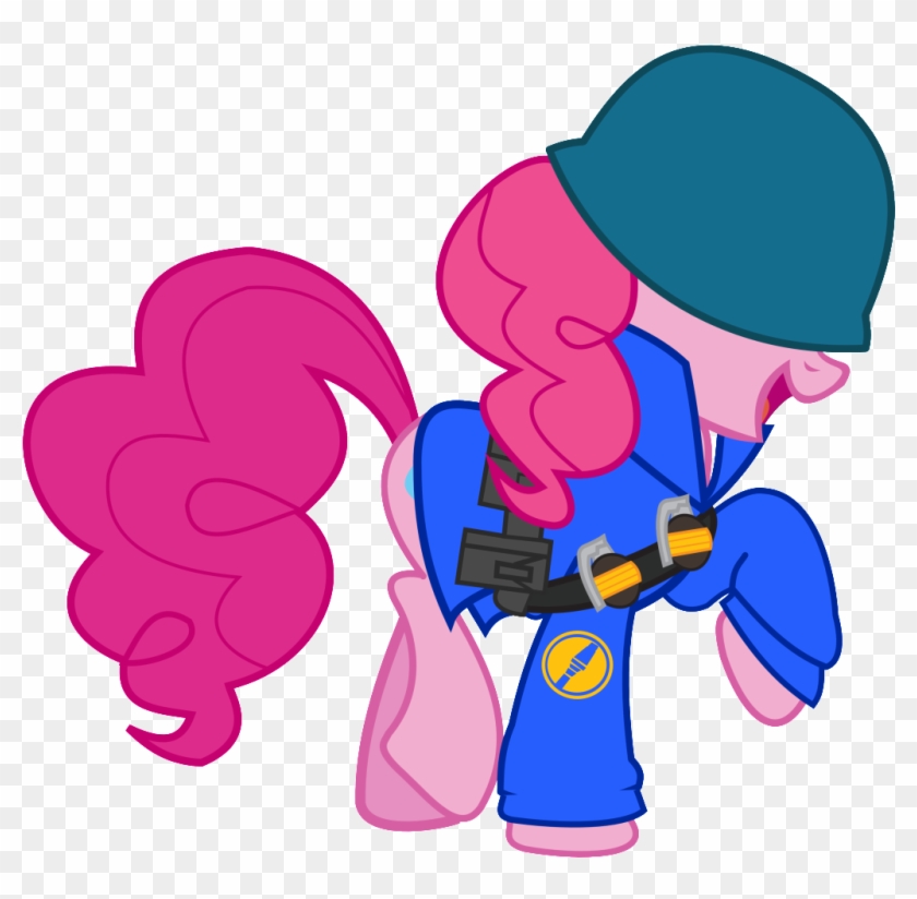 A Vector Of A Soldier Pinkie Pie I Did - Tf2 Pinkie Pie Clipart #4112420