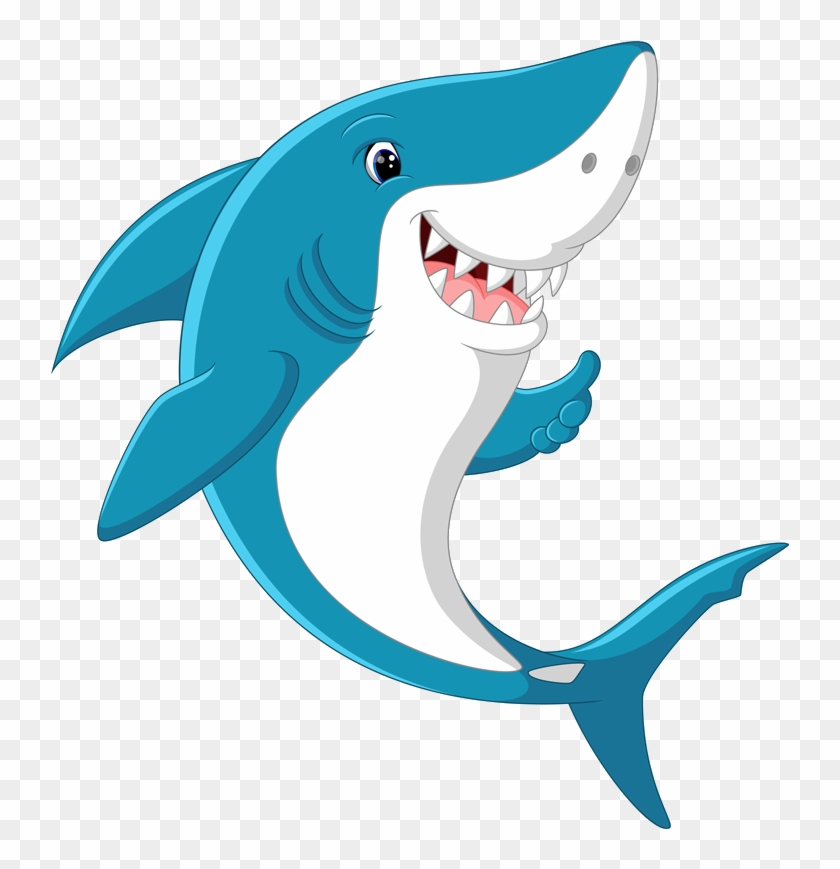 Shark Eating Fish Cartoon Clipart #4112509