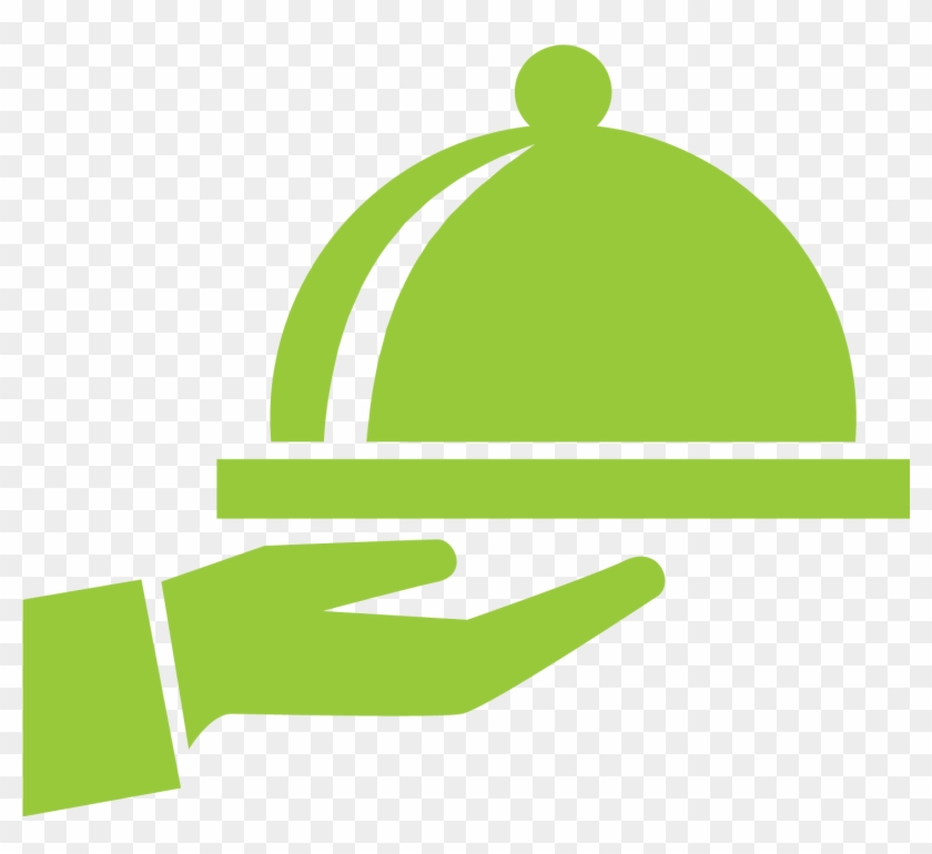 Covered Food Tray On A Hand Of Hotel Room Service - Transparent Food Icon Png Clipart #4112983