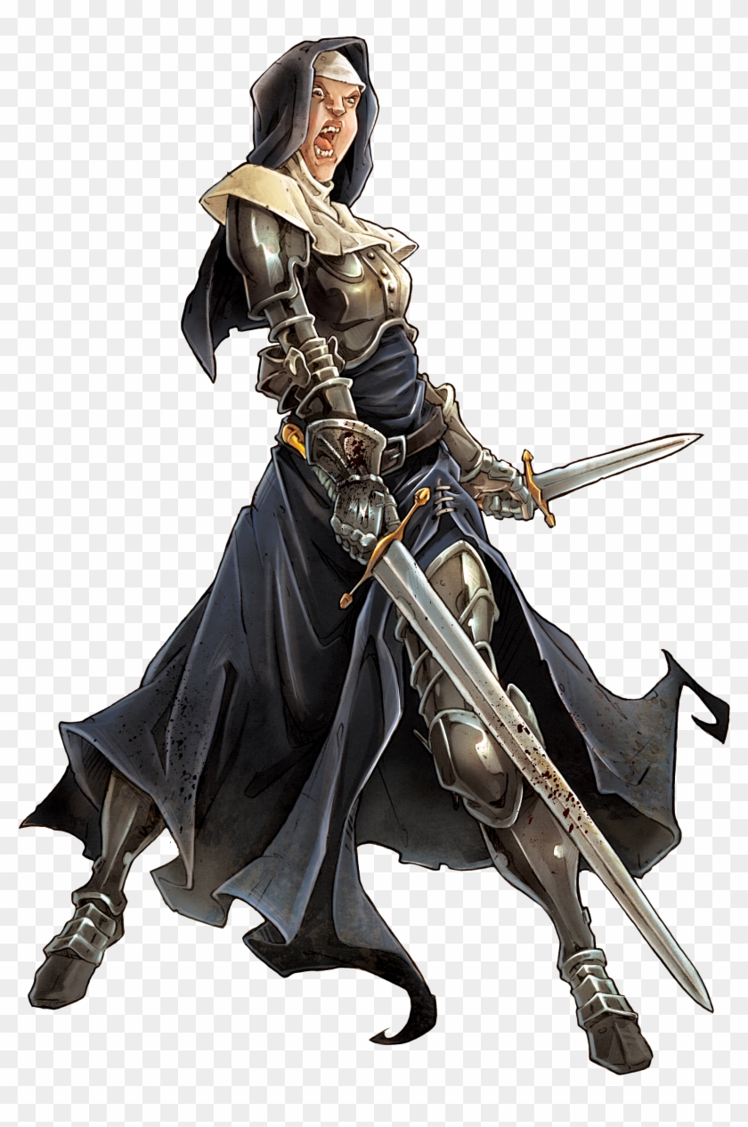 Annycharacterart - Zombicide Black Plague Nun Clipart