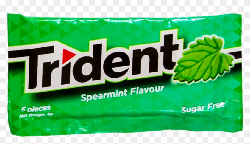 Trident Bubble Gum Sugar Free Spearmint 8 Gm - Banner Clipart #4113708