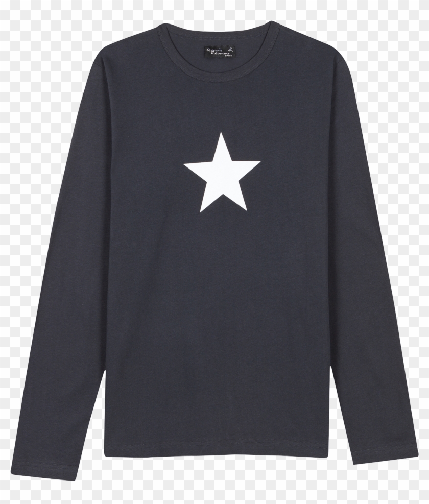 Grey T-shirt Star - Sweater Clipart #4113962