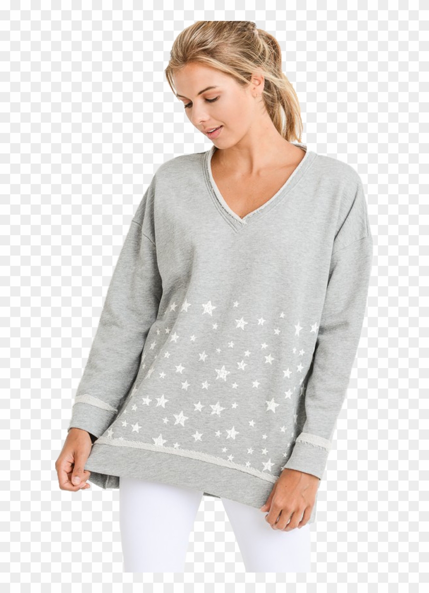 Grey Star Sweatshirt - Photo Shoot Clipart