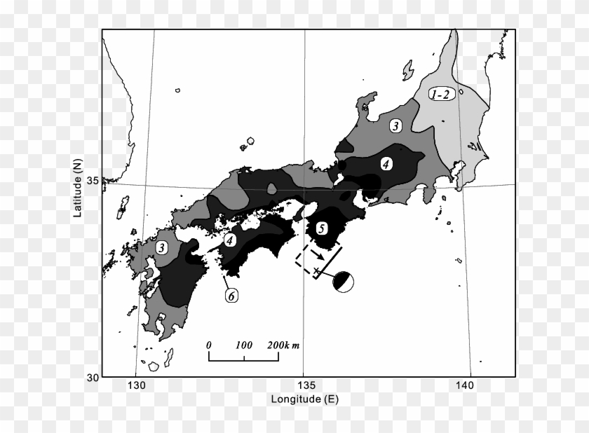 The Pattern Of Seismic Intensity Of Japanese Scale - Aizu Japan Clipart #4114276