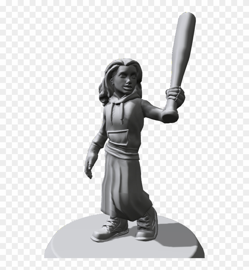 Loli With A Baseball Bat - Figurine Clipart