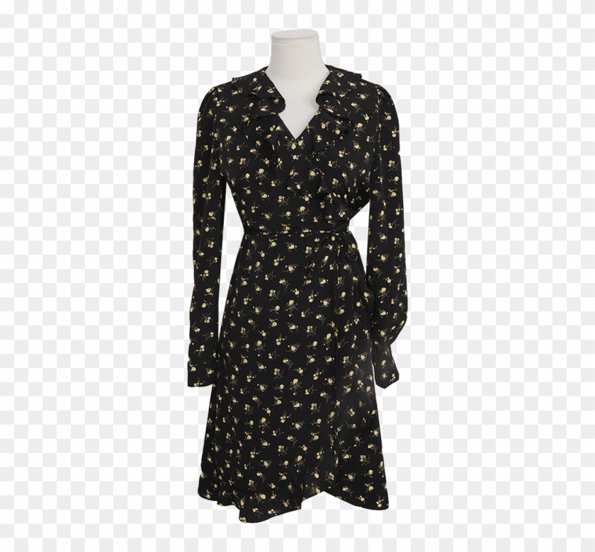 Floral Print Frilled Dress By Stylenanda - Dress Clipart #4115025