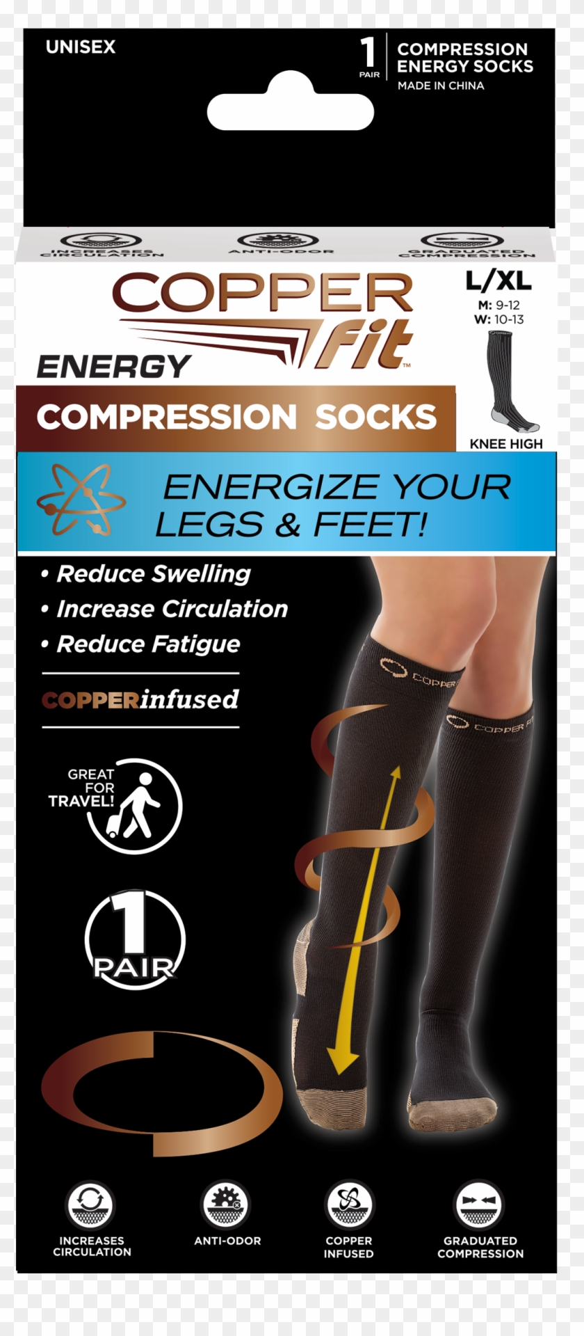 Copper Fit Compression Socks Clipart #4116087
