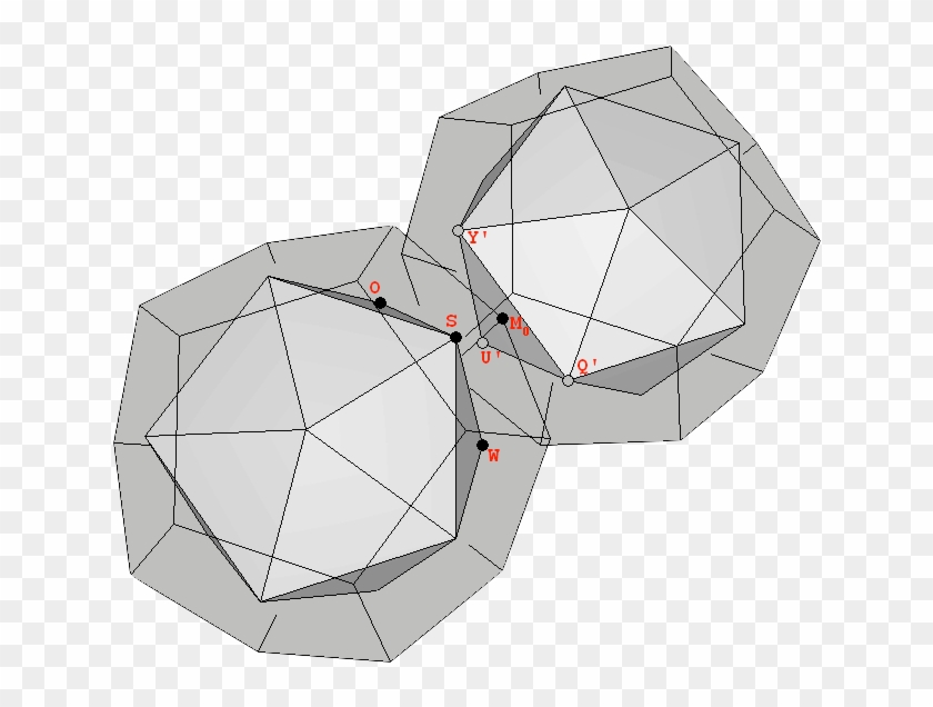 The Exact Placement Of One Vertex Of Each Dodecahedron - 3d Geometric Moon Clipart