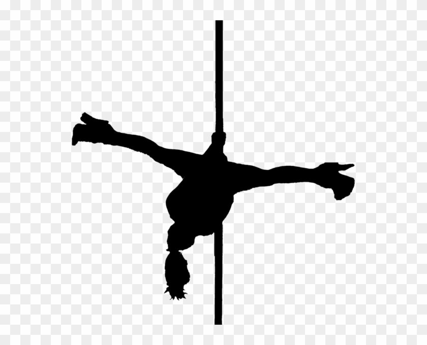 Pole Dancer Doin A Split Silohuette - Pole Dancer Silhouette Png Clipart