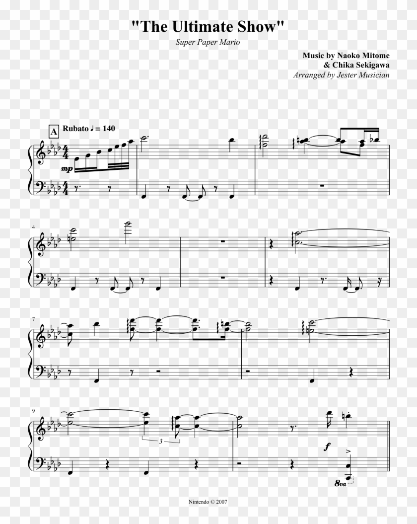 Super Paper Mario - Perfect Ed Sheeran Partition Piano Pdf Clipart