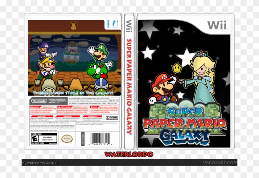 Super Paper Mario Galaxy Box Art Cover - Super Paper Mario Galaxy Clipart #4117644