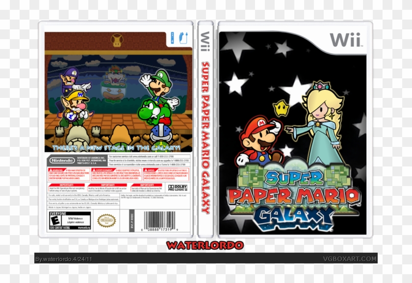 Super Paper Mario Galaxy Box Art Cover - Super Paper Mario Galaxy Clipart