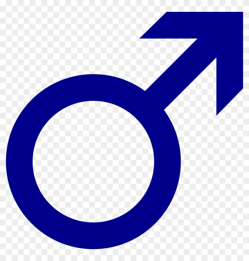 Blue Mars Symbol - Male Symbol Blue Clipart