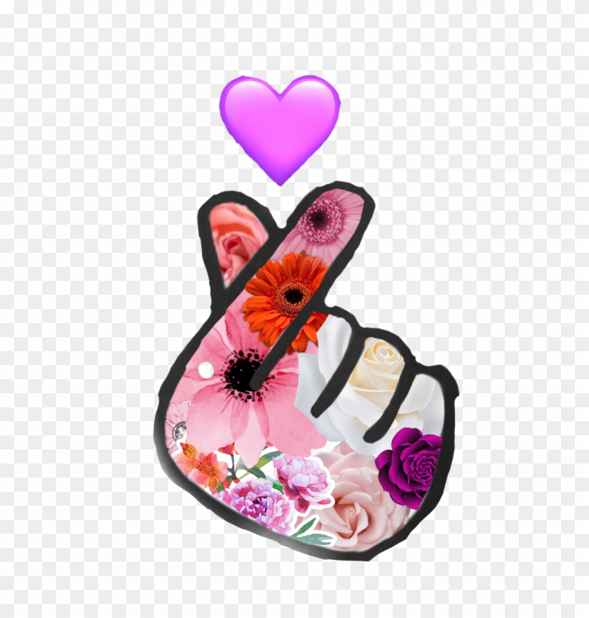 #kpop #bts #flower #heart - Heart Clipart