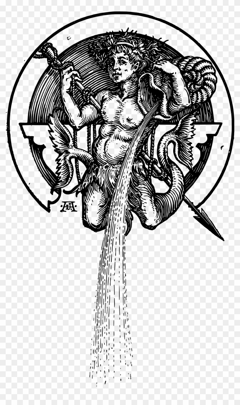 Acuario, Blanco Y Negro, De Arija, 02 01 1904 - Illustration Clipart #4118958