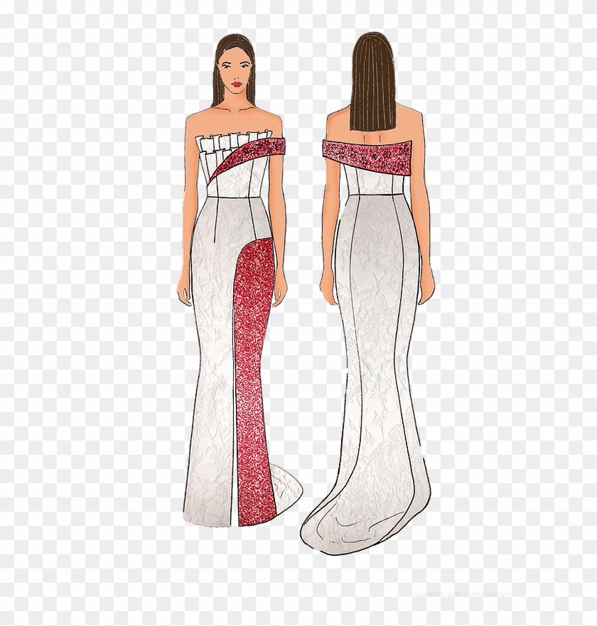 Miss Universe Final Illustration - Gown Clipart #4119213