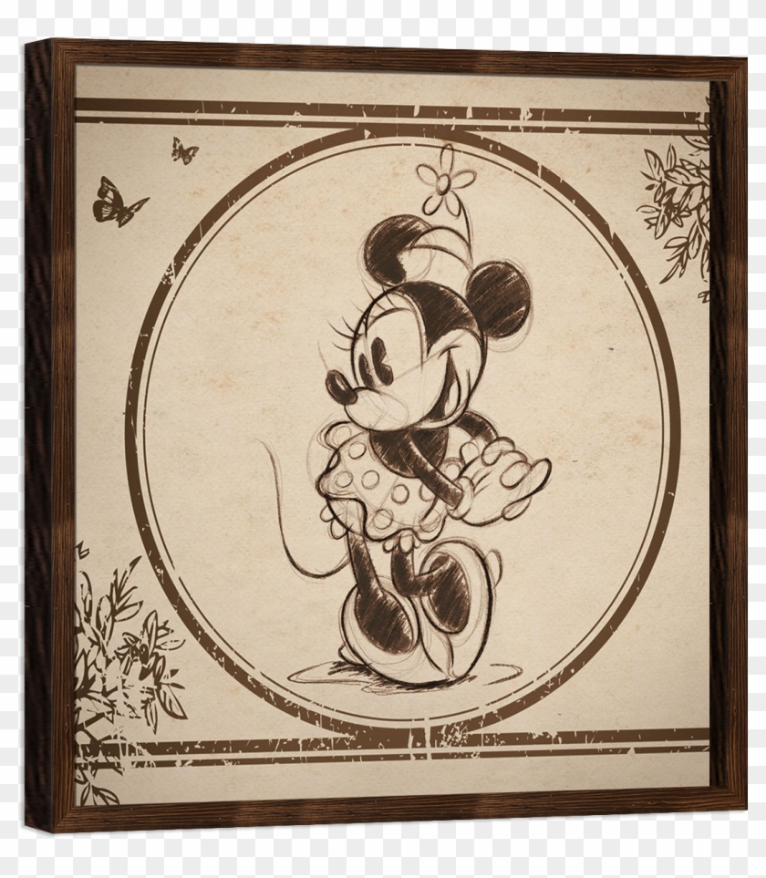 Minnie Mouse, Mickey Mouse, Walt Disney Company, Picture - Minnie Noir Et Blanc Clipart #4119948