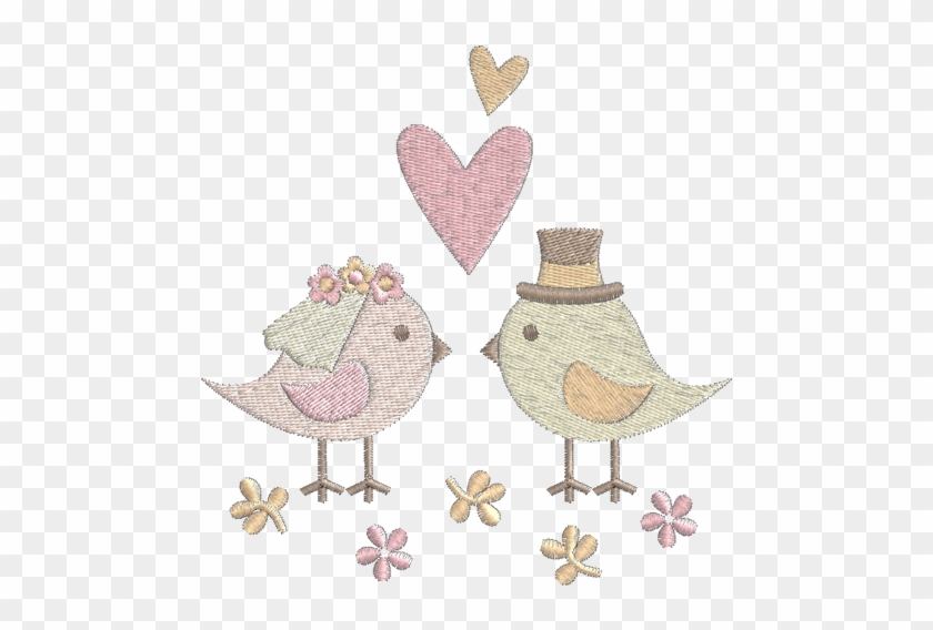 Casal De Passarinhos - Cartoon Clipart