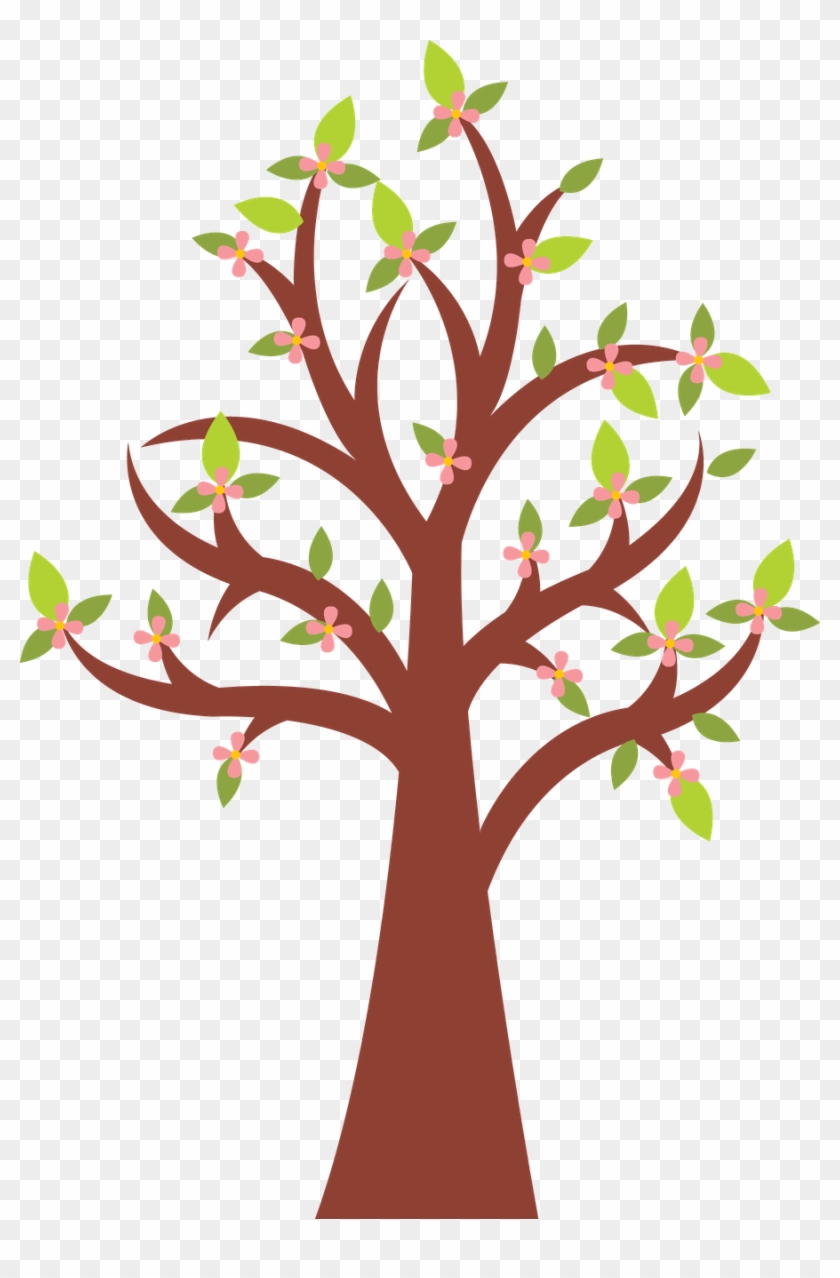 Molde De Arvore Com Passarinhos , Png Download - Png Arbol Dibujito Clipart