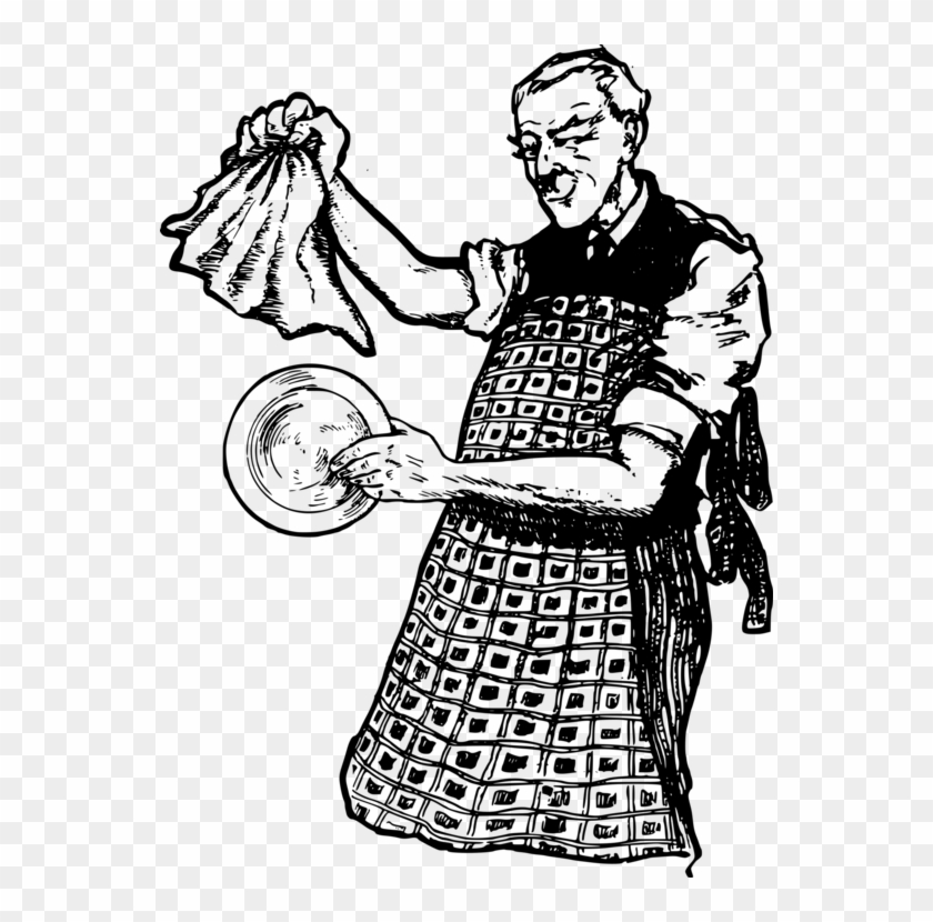 Washing Machines Cleaning Dishwashing Housekeeping - Man Washing Dishes Clipart - Png Download #4120604
