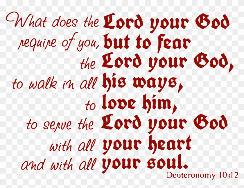 12 What Does The Lord Your Godâ€¦ Vinyl Decal Sticker - Carmine Clipart #4121530