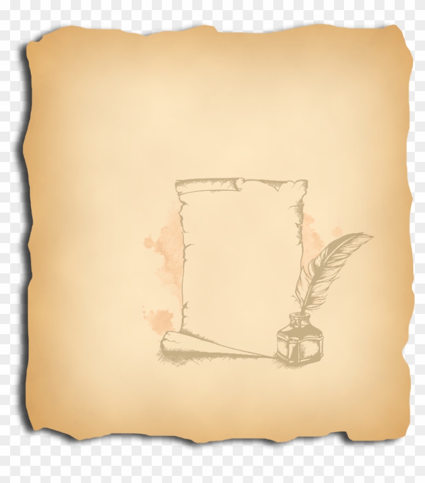 Parchmentsq - Pergaminos Con Pluma Y Tinta Clipart #4121700