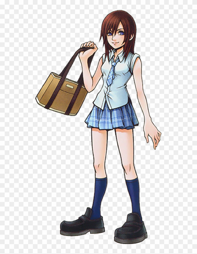 Kairi Wearing School Uniform - Kingdom Hearts Kairi School Clipart #4122021