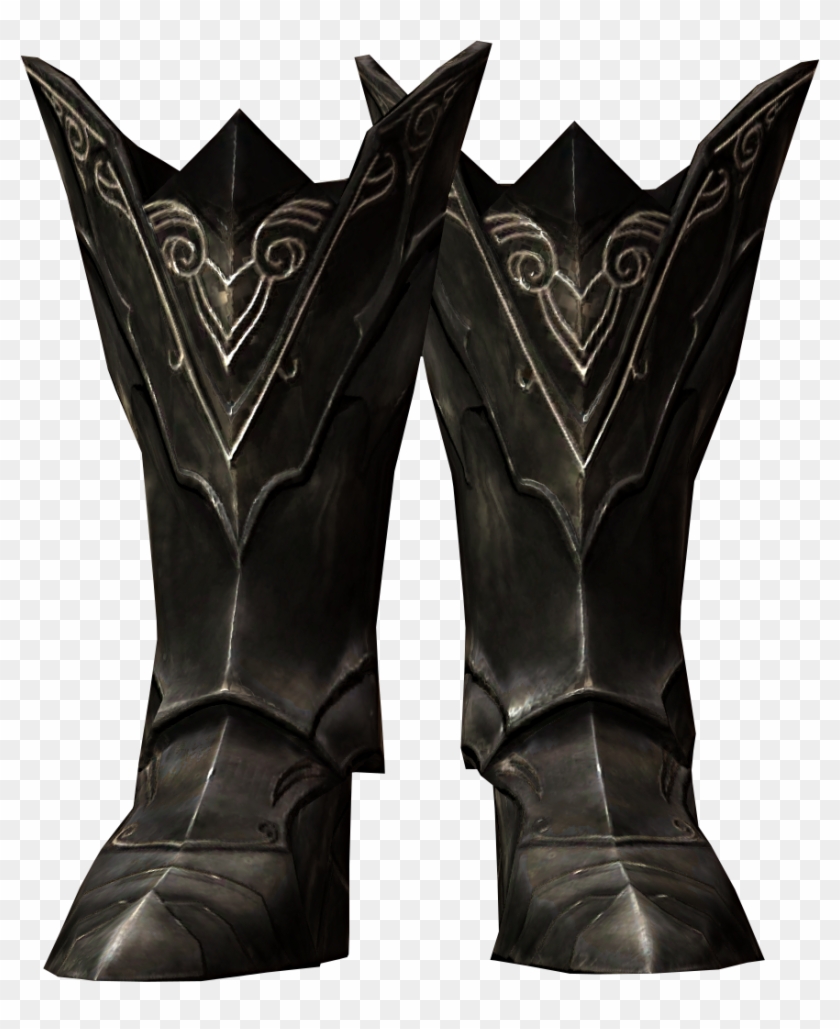 Skyrim Ebony Armor Boots - Skyrim Ebony Boots Clipart